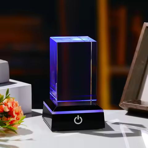 xTool Blank K9 Crystal Cube for Laser Engraving or Printing Glass Paperweight Rectangular Crystal Cu