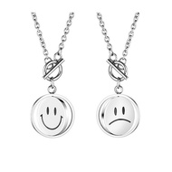 Emotional smiley face necklace