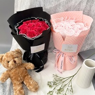 Buket Bunga Mawar Artificial Simpel Diy Buket Bunga Artificial Low Budget Buket Bunga Untuk Lamaran 