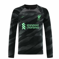 Plus Size Long Sleeve Jersey Liverpool Black Goalkeeper Sports Training Jersey Casual Street Sweatshirt