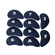 HARRIETT Golf Iron Headcover 3-SW 10 Pcs Golf Iron Covers Set Protective Accessories With Number Des