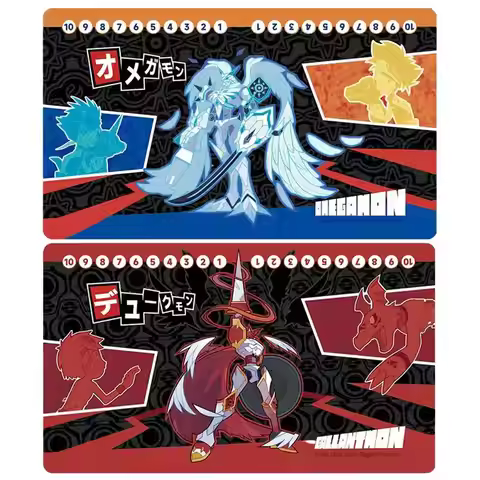 Digimon Adventure Gallantmon Omegamon Waterproof card pad for single player board game DIY Card pad 