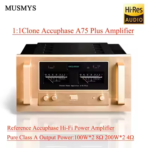 MUSMYS-Reference Accuphase A75 PLUS 200W*2 Hifi Amplifier Hifi Fever-grade High-power High-end Fully