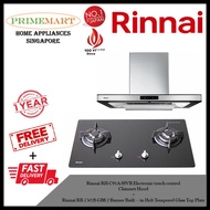 Rinnai RH-C91A-SSVR Chimney Hood + Rinnai RB-7302S-GBS 2 Burner Built-in Hob *BUNDLE DEAL - FREE DELIVERY