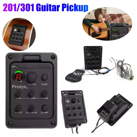 201/301 Guitar Pickup with Tuner For Fishman Presys Blend Guitar Preamp EQ Equalizer Guitar Tuner Gu