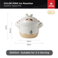 Color King Ice Mountain 100% Ceramic Sauce Pot 3000ml  / Ceramic Cookware / Healthy Cookware / Cookw