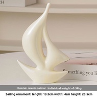 Smooth Sailing Ceramic Sailboat Ornament - Home Decor Artwork