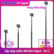 Gậy chụp selfie 3M kiêm tripod/ monopod TELESIN carbon cho Gopro Osmo Action Sjcam gậy tự sướng cho