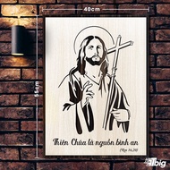 [Office Slogan Painting] Catholic painting TBIG-CG006: God is the source of peace 40x55cm