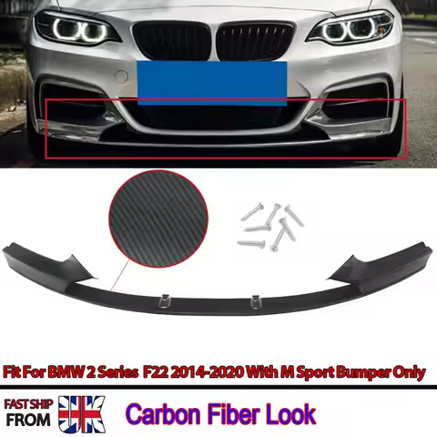 For BMW 2 SERIES F22 F23 Car Front Lip Bumper 218d 230i M SPORT 2013-2018 FRONT SPLITTER VALANCE LIP