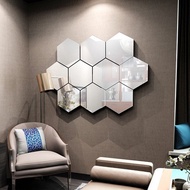 Hexagonal Mirror Paste Glass Sticker Hexagon Hexagon Acrylic Mirror Acrylic Hijang Acrylic ROOMDECOR