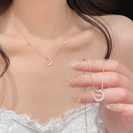 Moon And Star Necklace Good Meaning Minimalist Style Women's Accessories