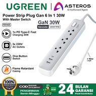UGREEN Power Strip 6 IN 1 Socket + Adapter 30W USB A USB C 15143