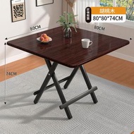 日本暢銷 - （胡桃木）可折疊小桌子 餐桌家用簡易桌 戶外便攜式方桌出租屋專用擺攤吃飯桌80*80*74