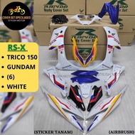 (STICKER TANAM/AIRBRUSH) RAPIDO COVER SET HONDA RSX RS-X TRICO 150 GUNDAM (6) WHITE