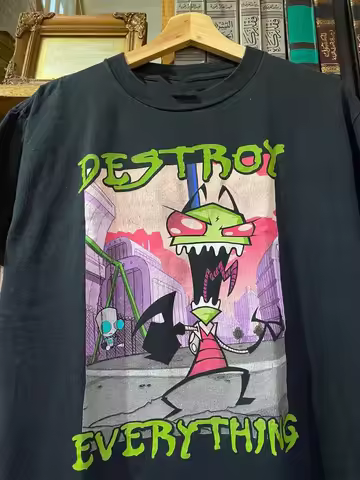 Vintage 00s Invader Zim T-shirts Cotton Unisex Tee S-234Xl NN728