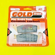 Goldfren Gold Fren AD014 Rear Brake Pads bmw C 600 650 12-20 Front Harley FXDR 1870 114 18-21 Triump