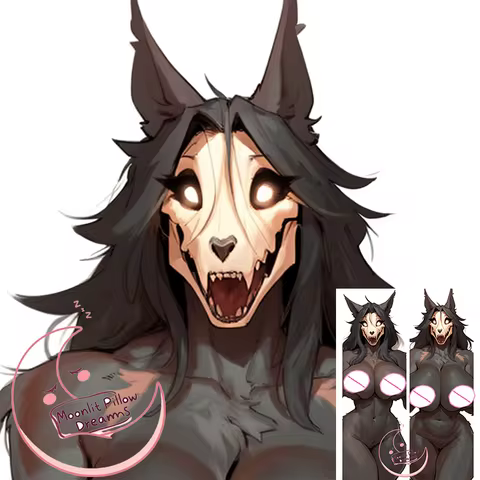 dakimakura furry r18 Pillow horrible wolf girl 2WT 40X120cm 50x150cm 60X180cm - Double Sided R18+ Wa