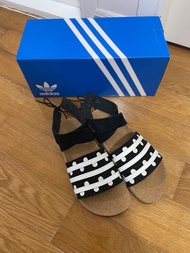 Adidas 全新黑白波點涼鞋 Adilette Ankle Wrap