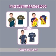 Volleyball Jersey T-Shirt Sports Volleyball Art 5-7 Custom Full Print Free Name / Nickname