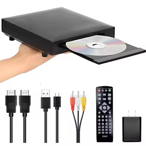 DVD Player High-defination 1080P Full HD Disc Players Home DVD Player Box For TV CD, CD-R/CD-RW Play