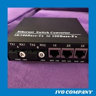[HCM]Thiết Bị Chuyển Đổi Quang Điện 1 Sợi Media Converter 1FO 2 Quang 3 LAN 100Mbps