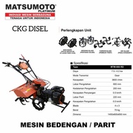 MESIN BEDENGAN MATSUMOTO CULTIVATOR TILLER MATSUMOTO TYPE MTM - 900 RD - STORE BARU099