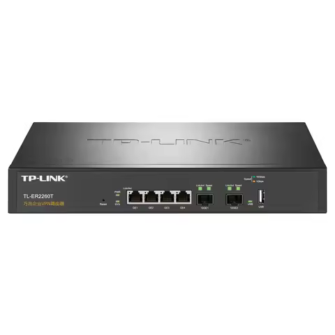 TP-LINK 10G Enterprise VPN Router TL-ER2260T Quad-core CPU 512MB DDRⅢ 2 10G SFP+ 4 1000M RJ45 IPSec/