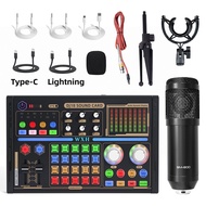 CVDFR DJ18 Sound Card Studio Mixer Singing Noise Reduction BM800 Microphone Voice Live Streaming Exc