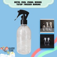 250ML CLEAR OVAL TRIGGER SPRAY BOTTLE 250ML OVAL CLEAR SPRAY TRIGGER BIRD SPRAY BOTTLE