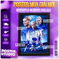 Mykhaylo Mudryk 2023 poster photo frame includes 2 sizes for A5 tabletop (18cm x 24cm), A4 wall hang