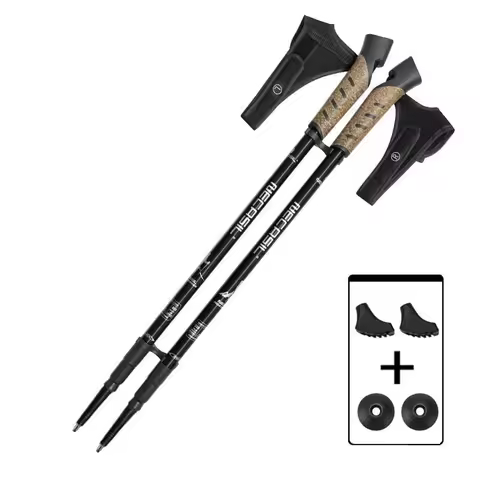 Nordic Telescopic Walking Poles 2PcsTrek Pole Aluminum Alloy Shooting Cane Strong Locking Walking Po