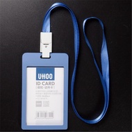 ที่ใส่บัตร + สายห้อยคอ กรอบบัตร PP กรอบใส่บัตร บัตรคล้องคอ บัตรพนักงาน ป้ายชื่อ บัตรเข้างาน Cardhold