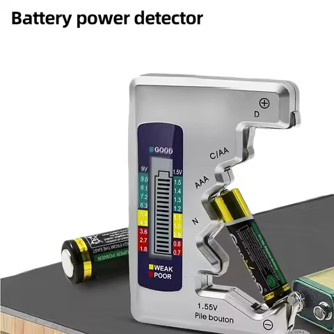 Digital Battery Tester C D N AA AAA 9V 1.5V Universal Button Cell Battery Tester Volt Capacity Check