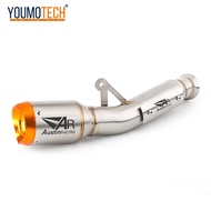 ปลายสีส้มสำหรับ KTM DUKE 790 Duke 890 ADV CFmoto รถจักรยานยนต์800MT หนีท่อไอเสียระบบเต็มรูปแบบปรับเป