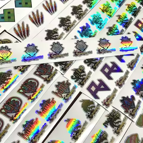 Csgo cs2 Holographic Waterproof Laser Sticker Donk Shanghai Major Team Tablet Refrigerator Label Mob