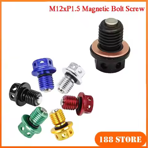 M12xP1.5 Magnetic Oil Drain Plug Bolt Screw For CR125 250 250R CRF250R XR 250 600R 650L CBR1000RR