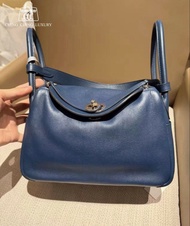 🌈Hermes💙Lindy 26💙深藍色銀扣🌈98新🌟Swift皮🌟送貼膜💙lindy26🌟lindy🌟愛馬仕🌟