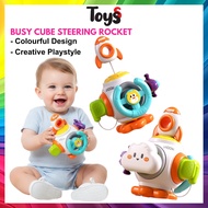 Toyss Toy Steering Rocket Busy Toys for Baby Mainan Baby 6 Bulan Motor Skill Sensory Toys Baby 6 Mon