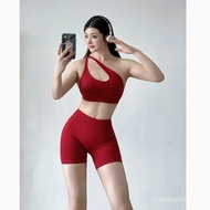 [Follow Instant Reduce] Dfyne Slanted Shoulder Underwear impact Sports Bra Pilates Breast Lifting Be