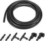 X AUTOHAUX 7pcs Front Windshield Washer Nozzles Kit for Ford F150 2004-2013 2 Meters Windshield Wash