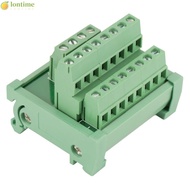 LONTIME DIN Rail Module, Simple Mounting Feet 52 *49*46mm Breakout Board, Distribution Board 2 In 8 