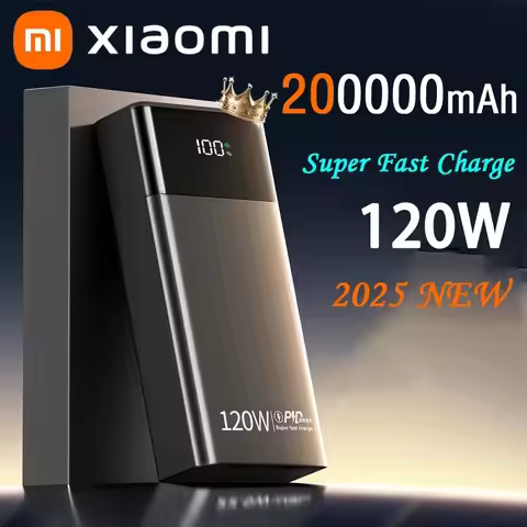 200000mAh Fast Charging High Capacity Power Bank 120W Power Bank Portable Battery Charger For IPhone