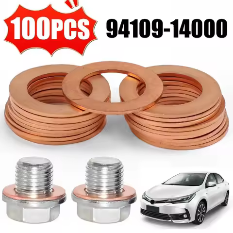 Engine Oil Drain Plug Sealing Gaskets OE# 94109-14000 Car Oil Pan Screw Aluminum/Copper Washer Repla