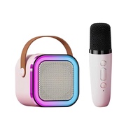 K12ลำโพงบลูทูธ ไมโครโฟนคู่ ของแท้ RGB มินิ แบบพกพา ลำโพงคาราโอเกะไร้สายกลางแจ้งขนาดเล็กSpeaker Bluet