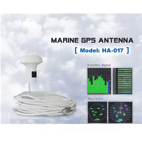 HA-017 Marine GPS Antenna With 10 Meter Cable And Three Interfaces Of TNC BNC Or SMA VSWR 2.0 Max Vo