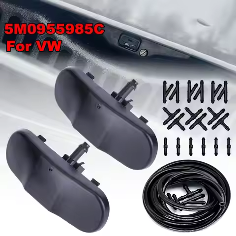 5M0955985C 2KD955985 For VW Tiguan Passat Caddy Golf Windshield Wiper Washer Nozzle Spray Jet &Hose 