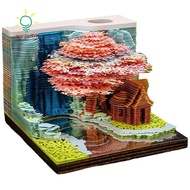 👑3D Tear Away Art Weekly Calendar 2025 with Led Light,Rip Away Calendar Art 3D,Pull Apart Weekly Cal