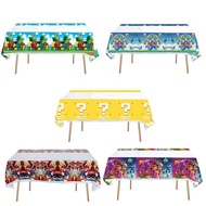 Mario Tablecloth Birthday Party Decorations Baby Shower Tableware Super Bros TableCover Kids Favor For Party Supplies