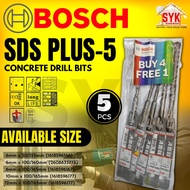 SYK BOSCH 0615A000KB 5Pcs SDS PLUS-5 Promo Set Concrete Drill Bits Mata Gerudi Dinding Konkrit Tajam